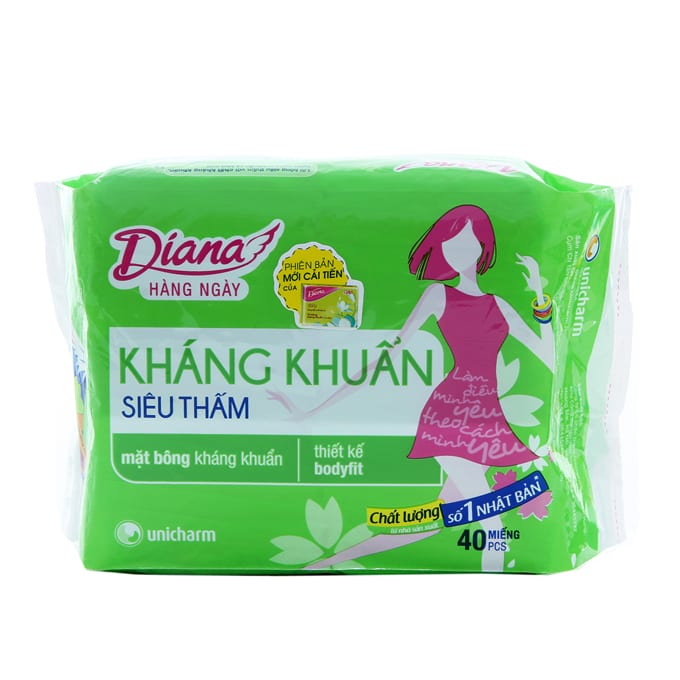 BVS hàng ngày Diana kháng khuẩn siêu thấm 40 miếng